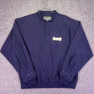 Zero Restriction Golf Pullover Mens L Navy Windshirt Zanesville Country Club